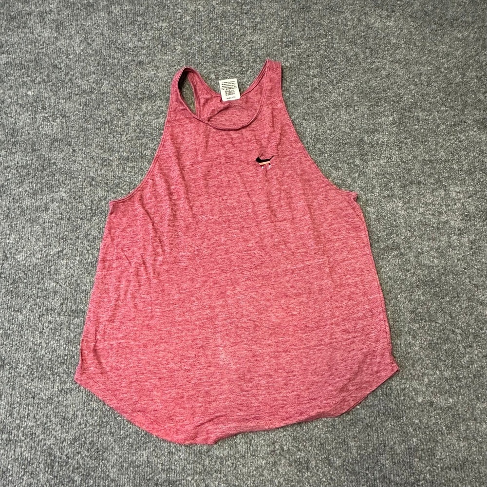 Pink Victoria's Secret Tank Top Womens Size S Red Heathered Racerback Dog Logo